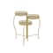 20" Gold Metal Curved Folding 3 Tier Plantstand with Floral & Scroll Patterns